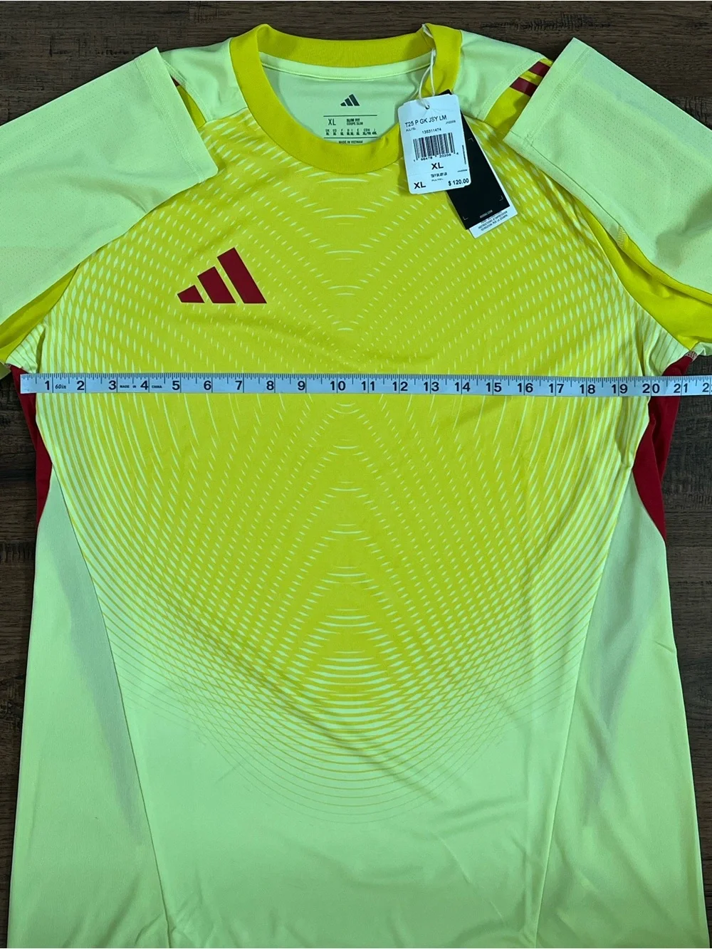 Adidas T24 P Long Sleeve Goalkeeper Jersey ‘Yellow Red’ (size mens XL)